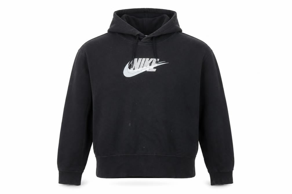 Mens UK S Regular Nike Black Pullover Hoodie