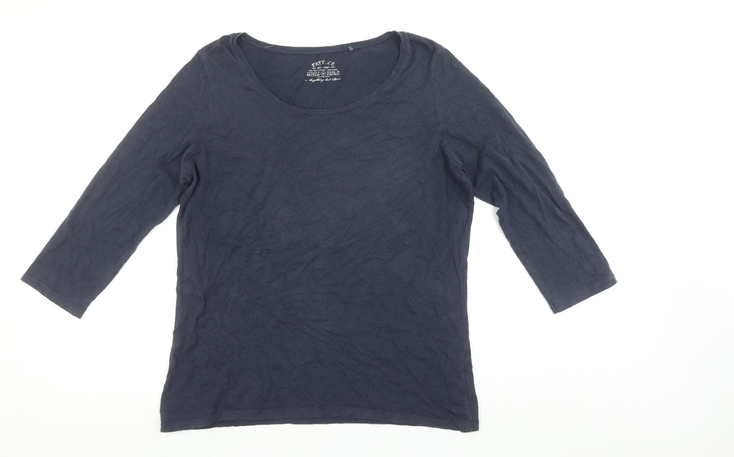 FatFace Women’s Blue 3/4 Sleeve Cotton Modal Basic T-Shirt Size 16