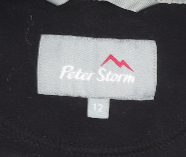Peter Storm Womens Black Fleece Pullover Sweatshirt Size 12