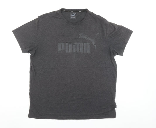Puma Men's Grey XL Sports Graphic Logo Crew Neck T-Shirt