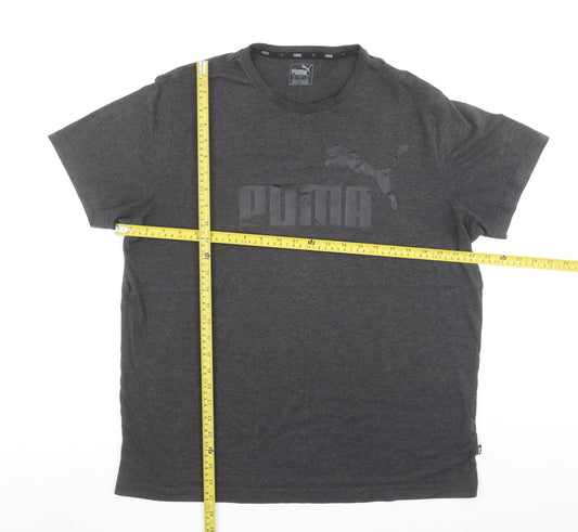 Puma Men's Grey XL Sports Graphic Logo Crew Neck T-Shirt