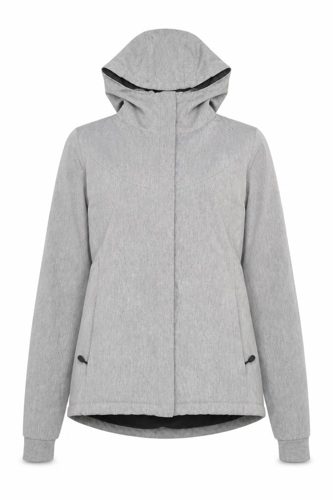 Kirkland Signature Women's Grey Softshell Hooded Jacket Size S