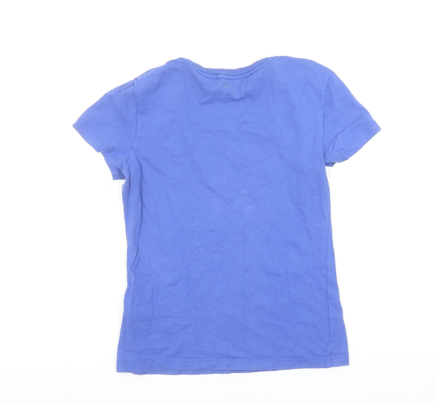 Puma Women's Blue Slim Fit Cotton T-Shirt Size 8