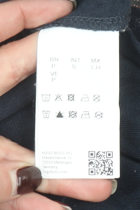 Hugo Boss Men's Navy Graphic Print Cotton T-Shirt Size S