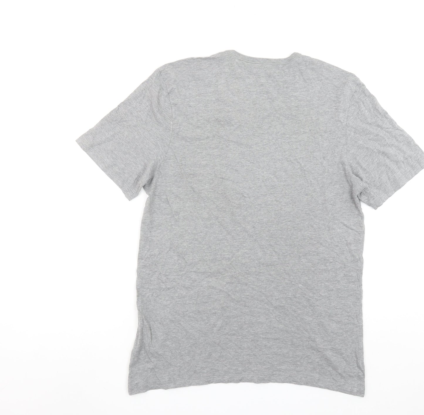 Hugo Boss Men's Grey Cotton Crew Neck Short Sleeve T-Shirt M