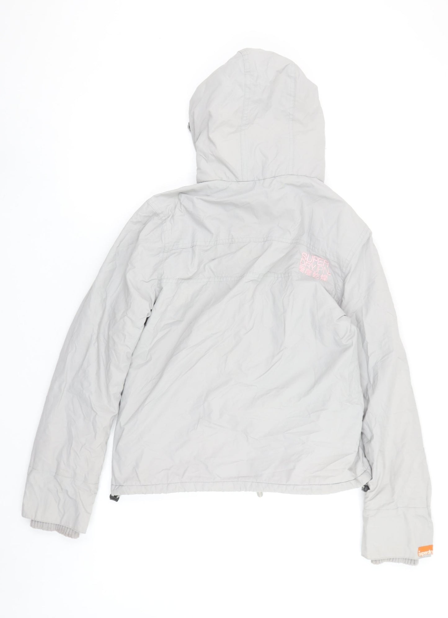 Superdry Women's Grey L Hooded Windbreaker Jacket
