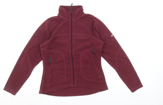 Berghaus Womens Red Fleece Full Zip Jacket Size 10 Outdoor