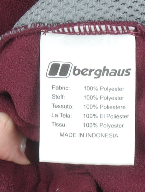Berghaus Womens Red Fleece Full Zip Jacket Size 10 Outdoor