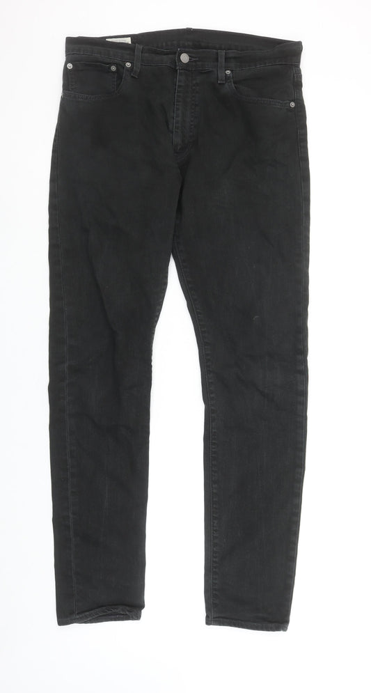 Levi's Premium Men's Black Slim Straight Jeans W33 L34