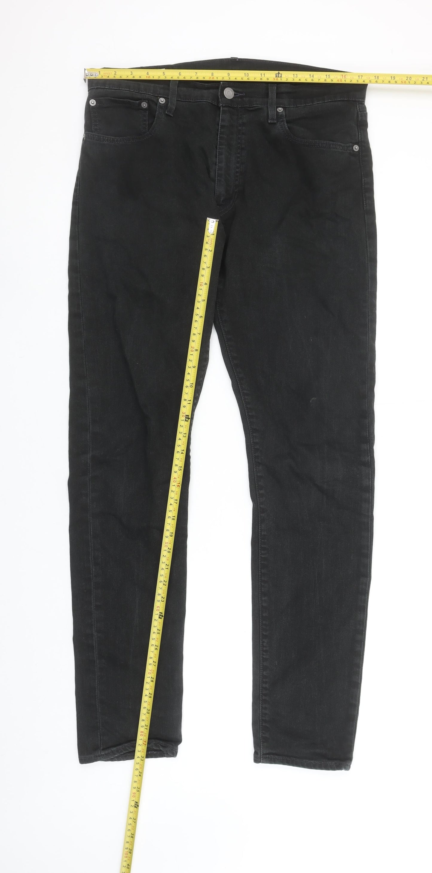 Levi's Premium Men's Black Slim Straight Jeans W33 L34