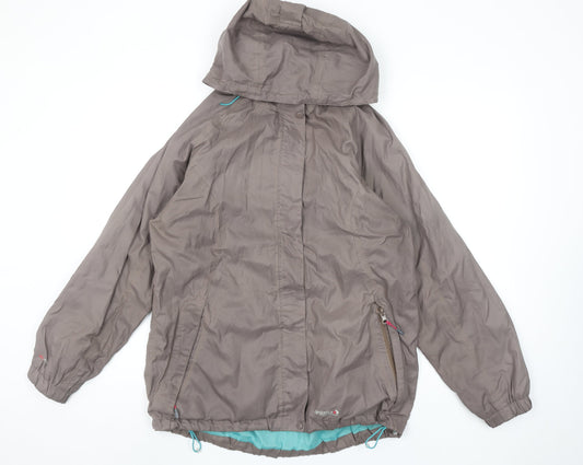 Regatta Women’s Brown Hooded Waterproof Jacket UK 14 Rain Coat