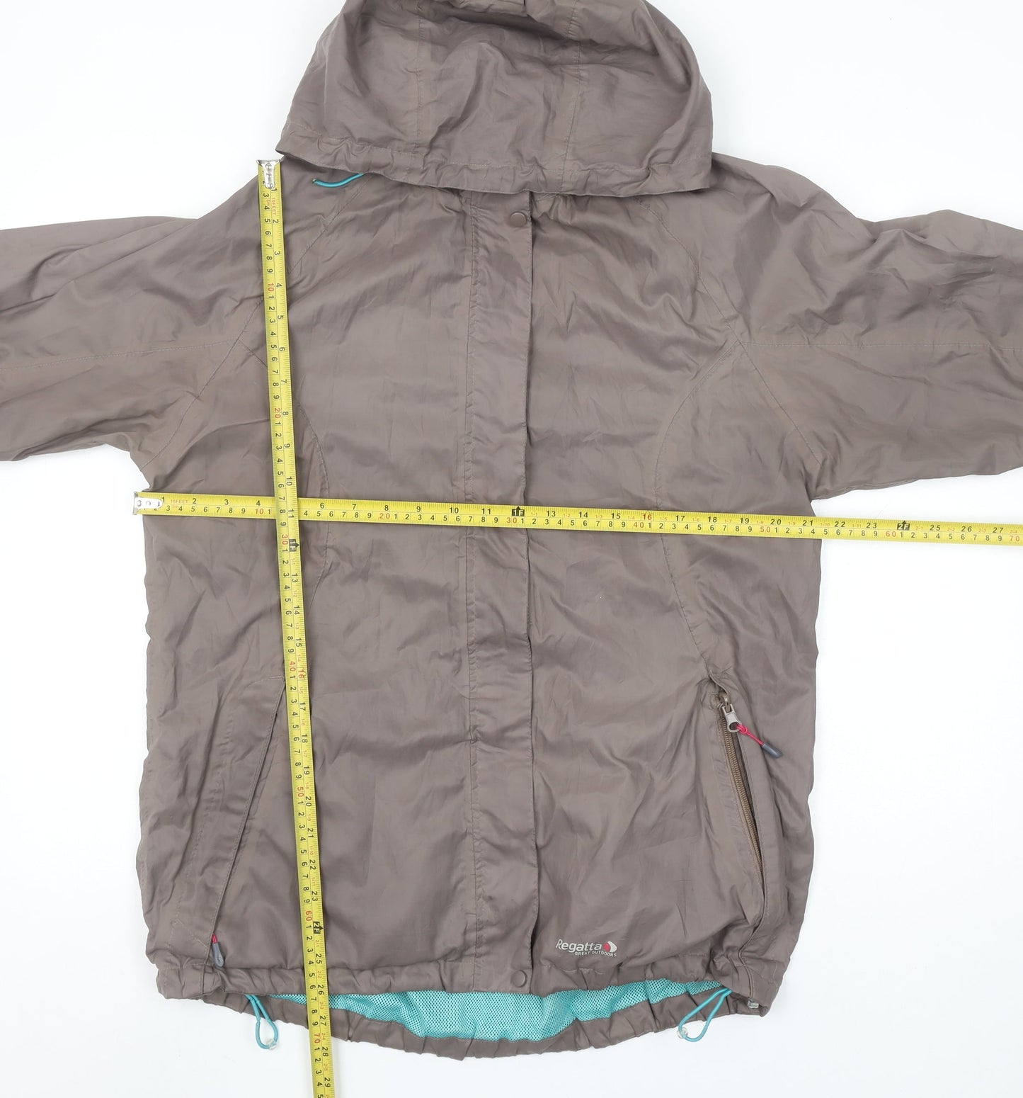 Regatta Women’s Brown Hooded Waterproof Jacket UK 14 Rain Coat