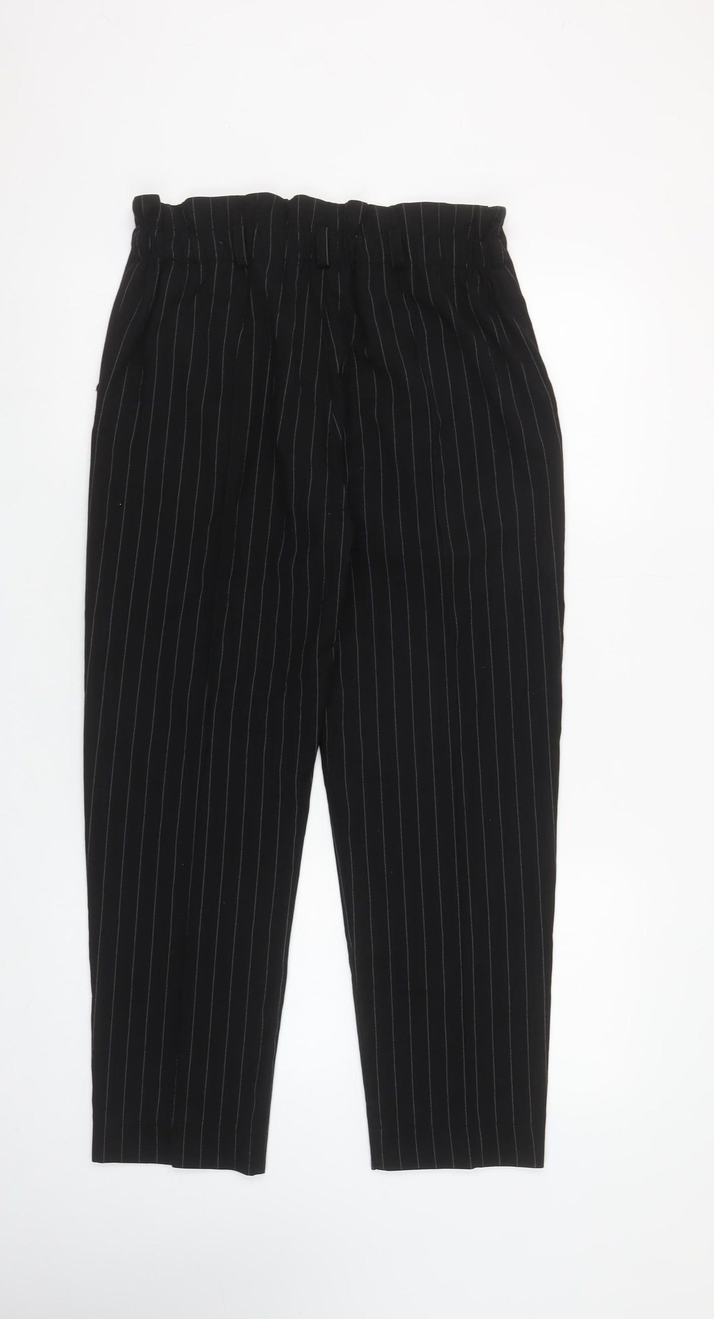 Kocca Women’s Black Pinstripe Tapered Trousers Size 18