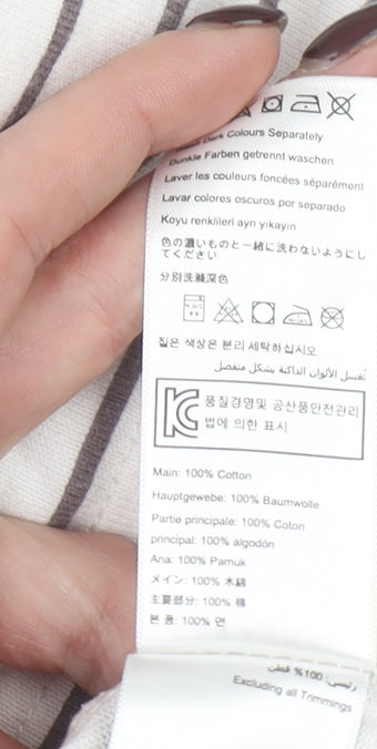 Joules Womens Harbour Floral Stripe Long Sleeve Cotton T-Shirt UK 12