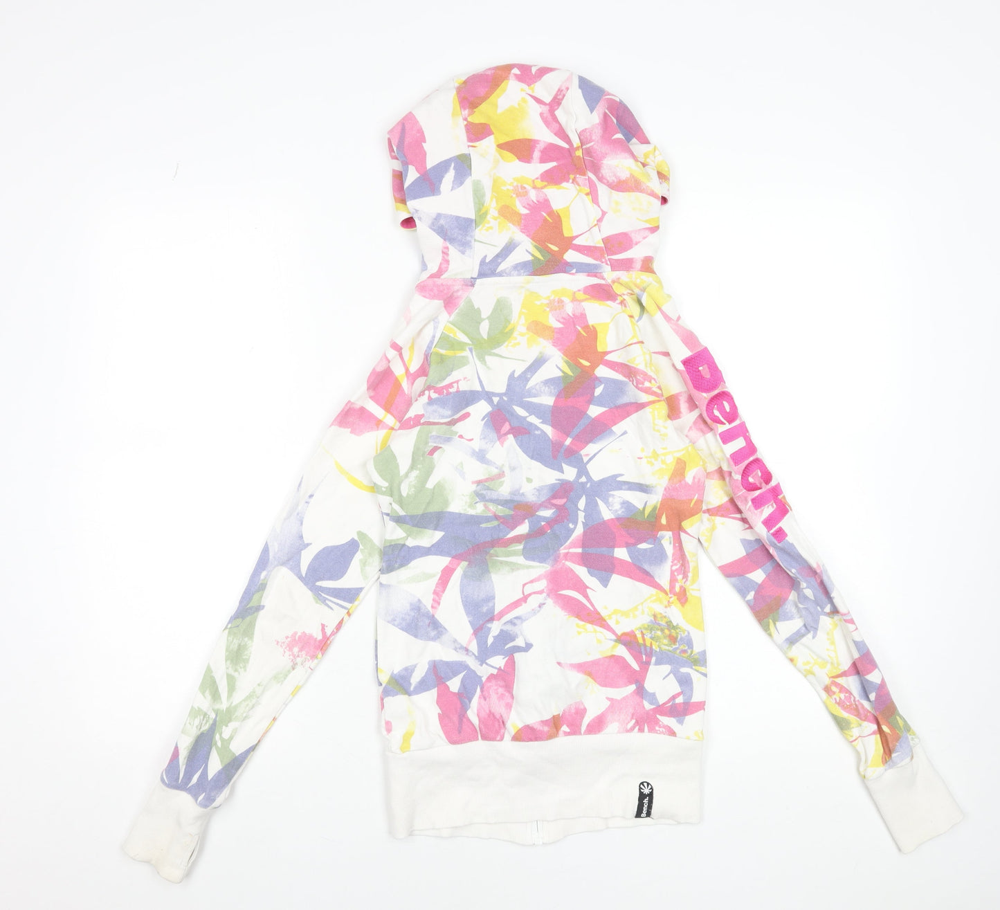 Bench Womens Multicoloured XS Full Zip Hoodie Cotton Blend