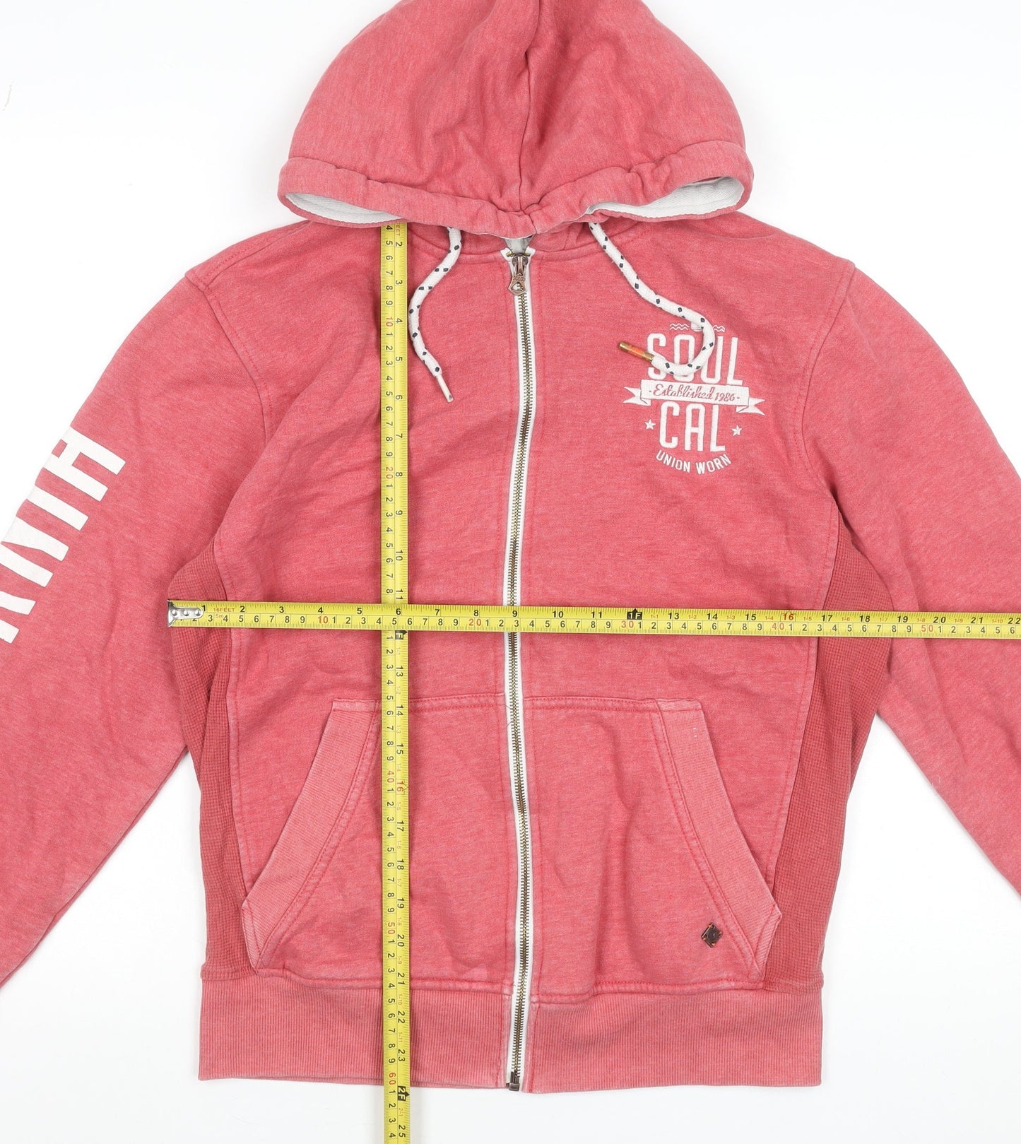 SoulCal & Co Women’s Pink Full Zip Hoodie Size M Cotton Blend