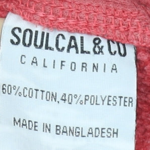 SoulCal & Co Women’s Pink Full Zip Hoodie Size M Cotton Blend