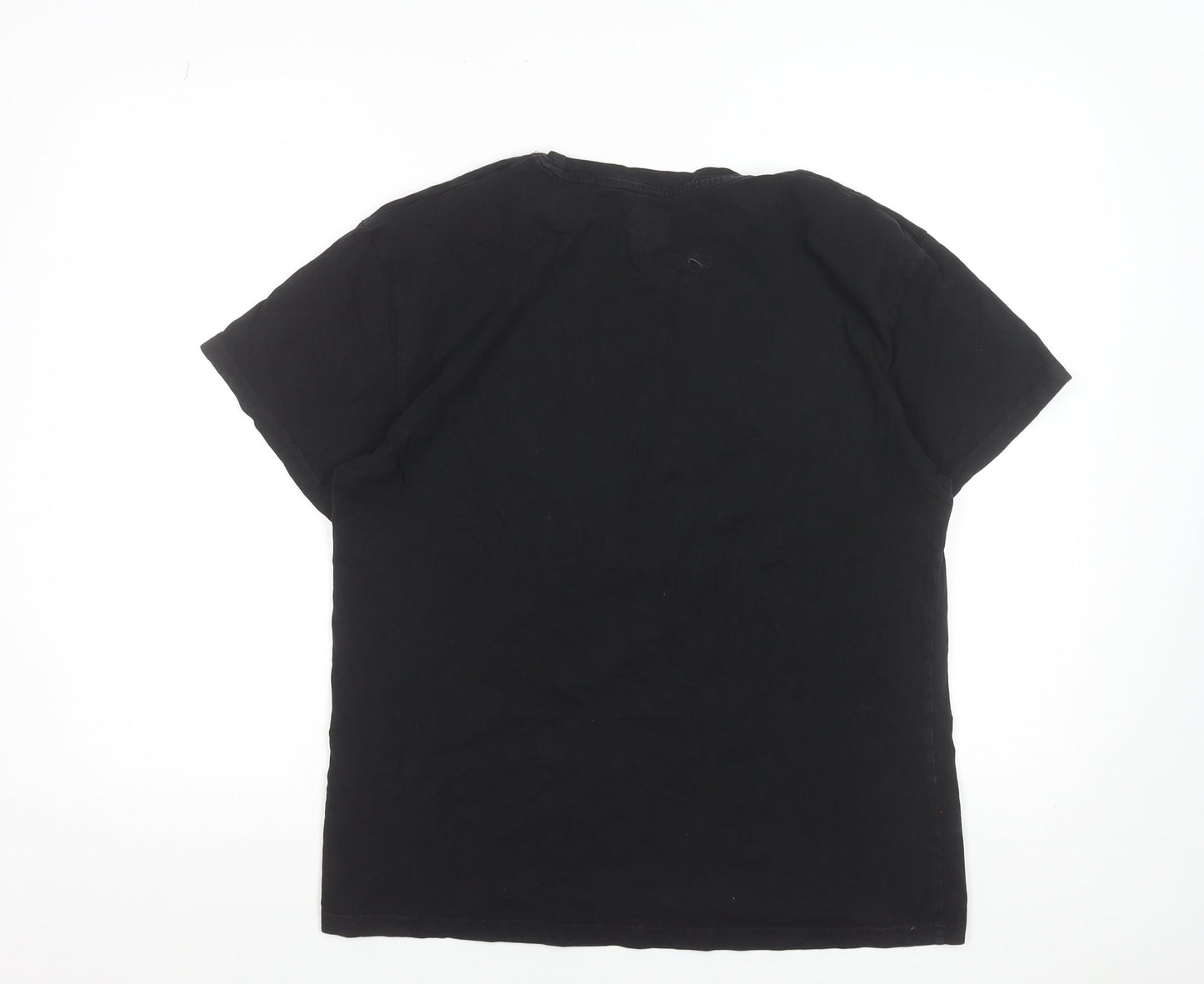 Bench Womens Black Cotton Crew Neck Short Sleeve T-Shirt UK 12