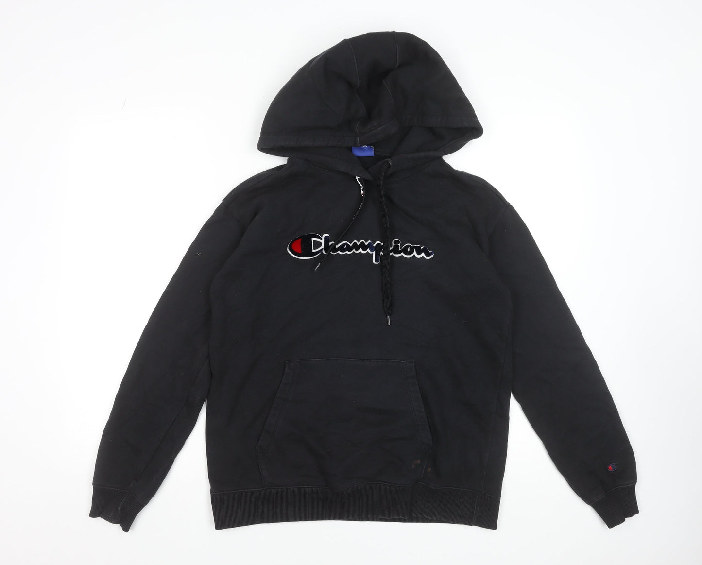 Mens UK S Regular Champion Black Pullover Hoodie
