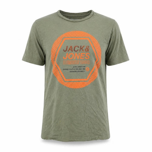 Mens UK Size S JACK & JONES Green  Cotton T-Shirt