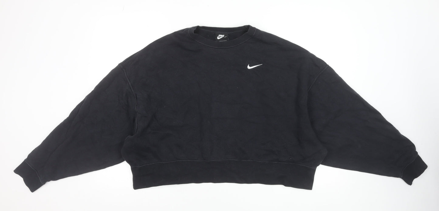 Nike Men's Black Crew Neck Pullover Sweatshirt Size M
