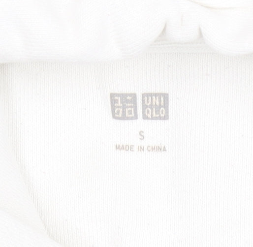 Uniqlo Women’s White Pullover Hoodie Size S Cotton Blend