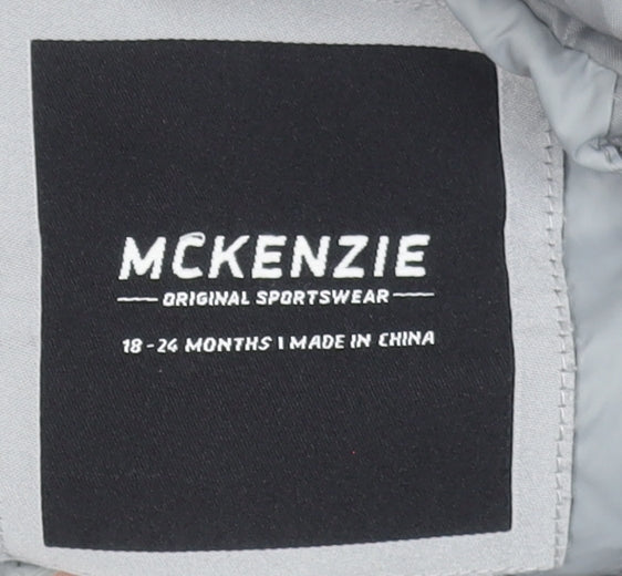 McKenzie Grey Puffer Jacket 18-24 Months Hooded Lightweight Winter Coat