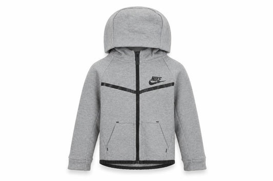 Nike Boys Grey Full Zip Hoodie 2-3 Years Hooded Sweatshirt