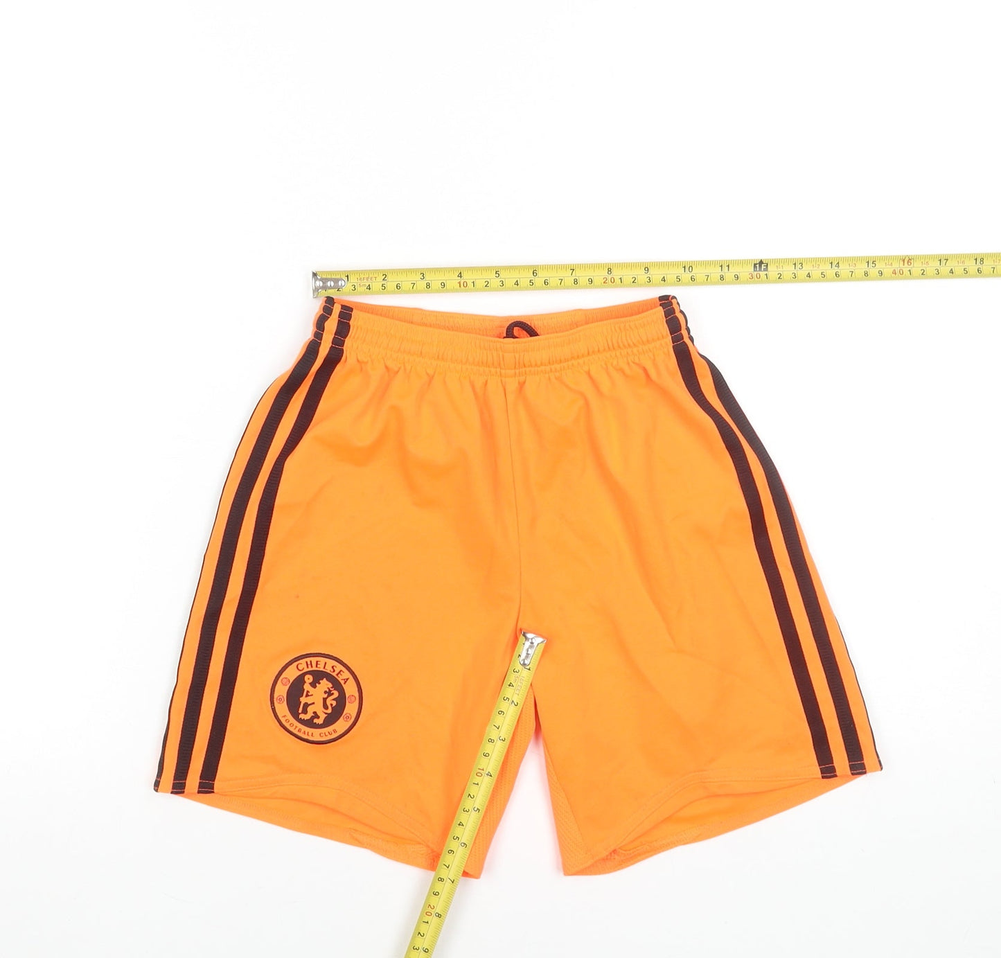 Adidas Boys Orange Chelsea Football Club Athletic Shorts Size S