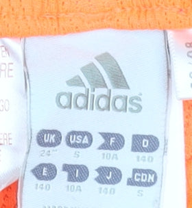 Adidas Boys Orange Chelsea Football Club Athletic Shorts Size S