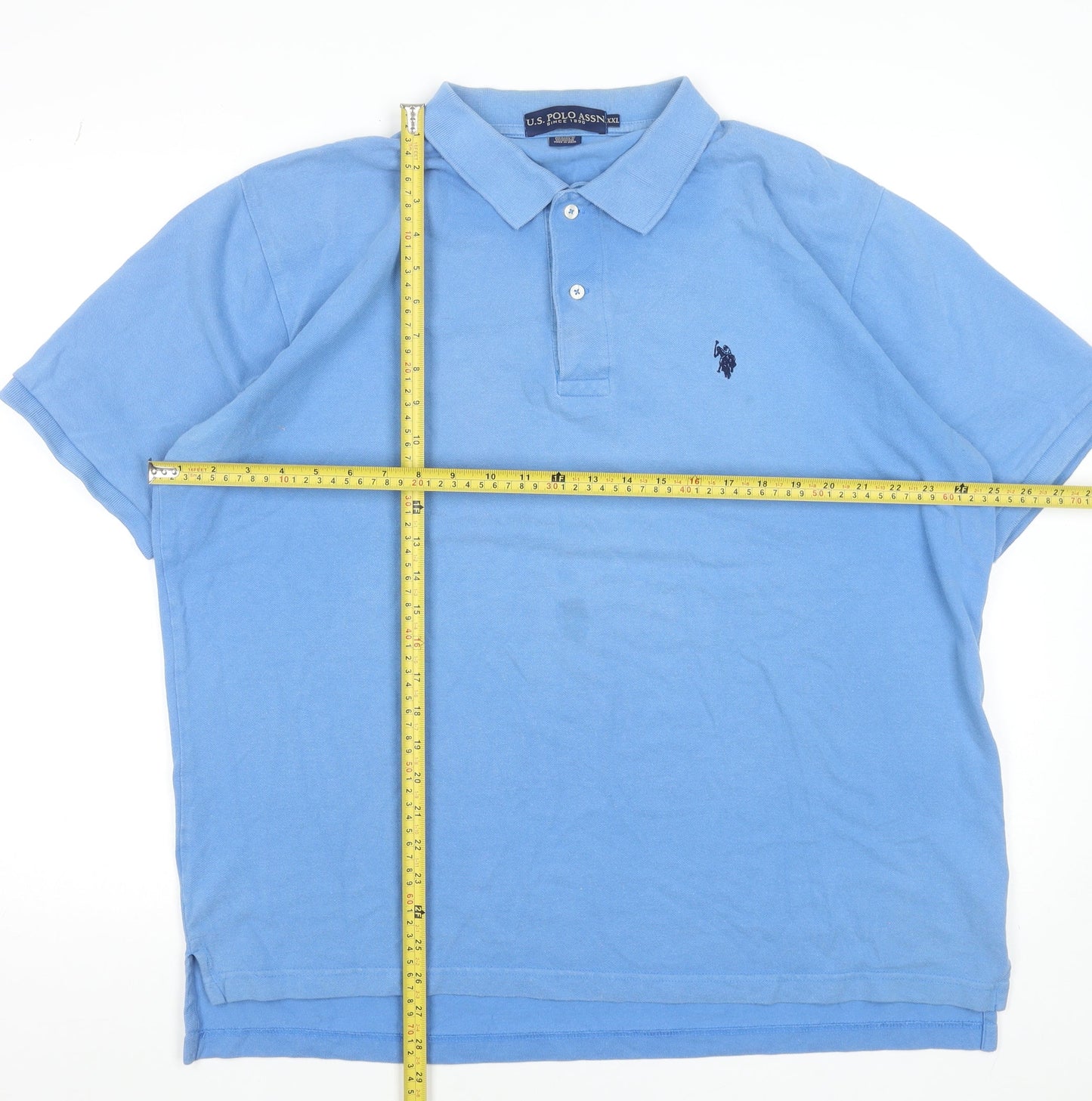 U.S. Polo Assn. Men's Blue 2XL Cotton Short Sleeve Polo Shirt