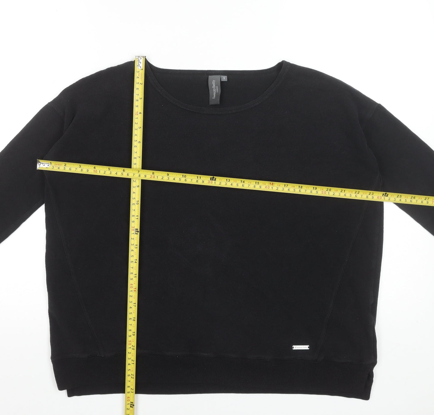 Sweaty Betty Womens Black Basic Long Sleeve Jersey Top Size S