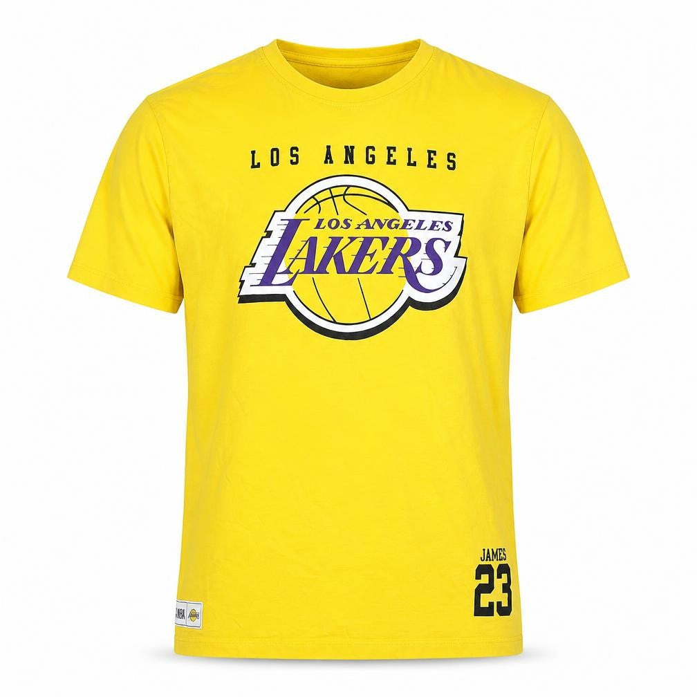 Mens UK Size L NBA Yellow  Cotton T-Shirt
