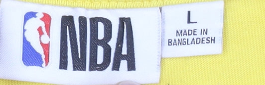 NBA Los Angeles Lakers Mens Yellow Cotton T-Shirt L James 23