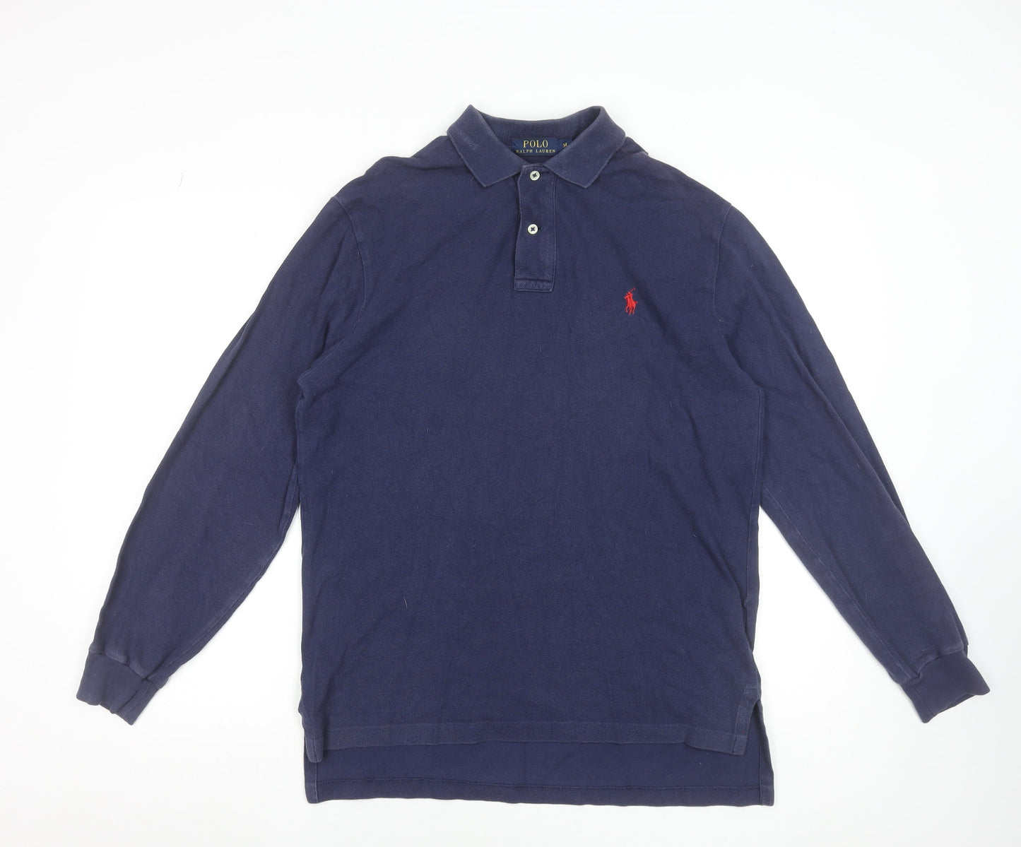 Ralph Lauren Men's Blue Long Sleeve Cotton Polo Shirt M