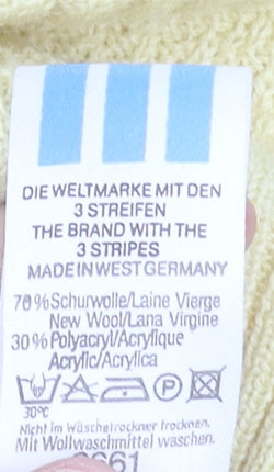 Adidas Mens Yellow Wool Blend Vintage Rib Knit Pullover Jumper L