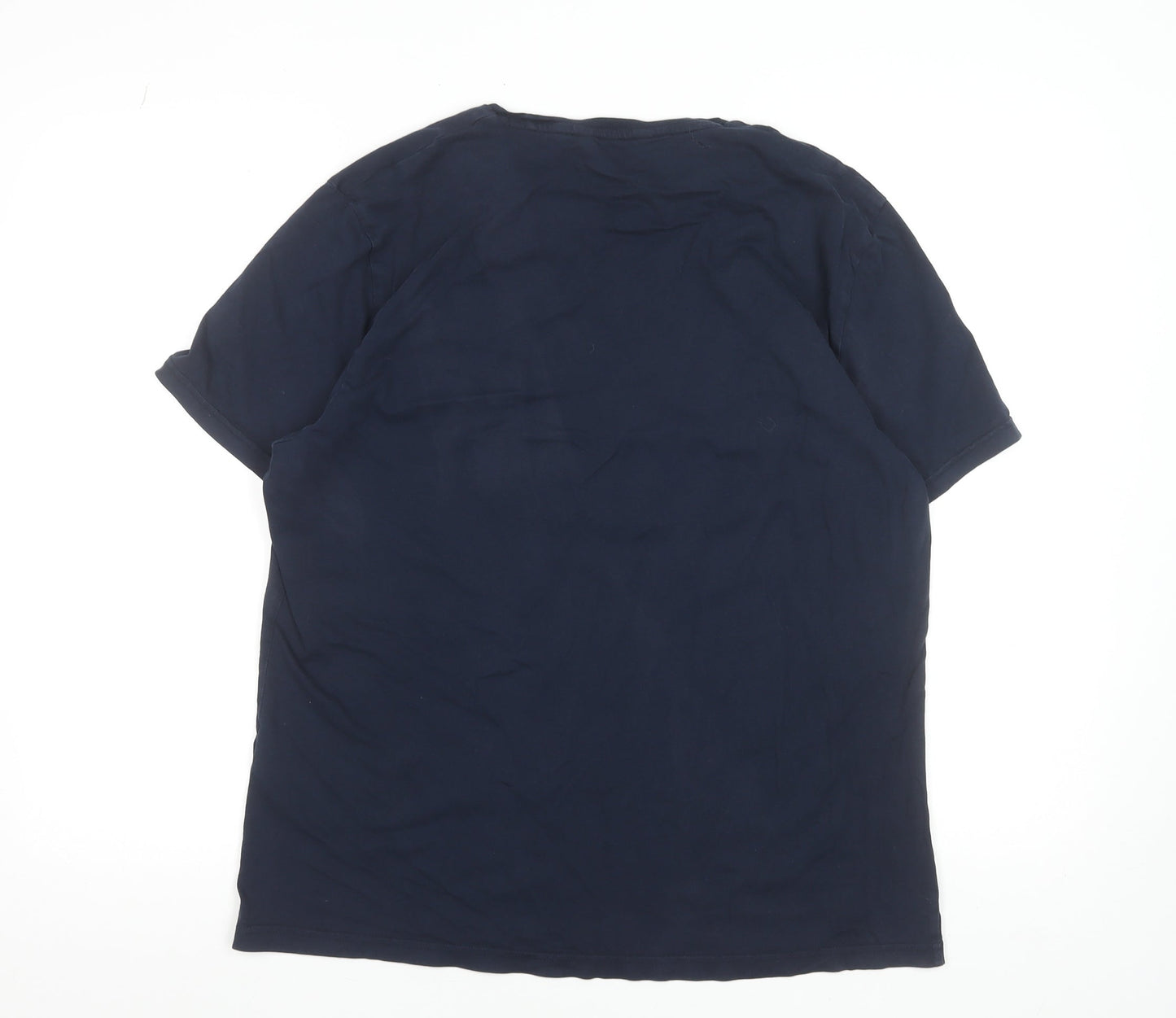 Ben Sherman Men's Blue L Crew Neck Pocket T-Shirt 100% Cotton
