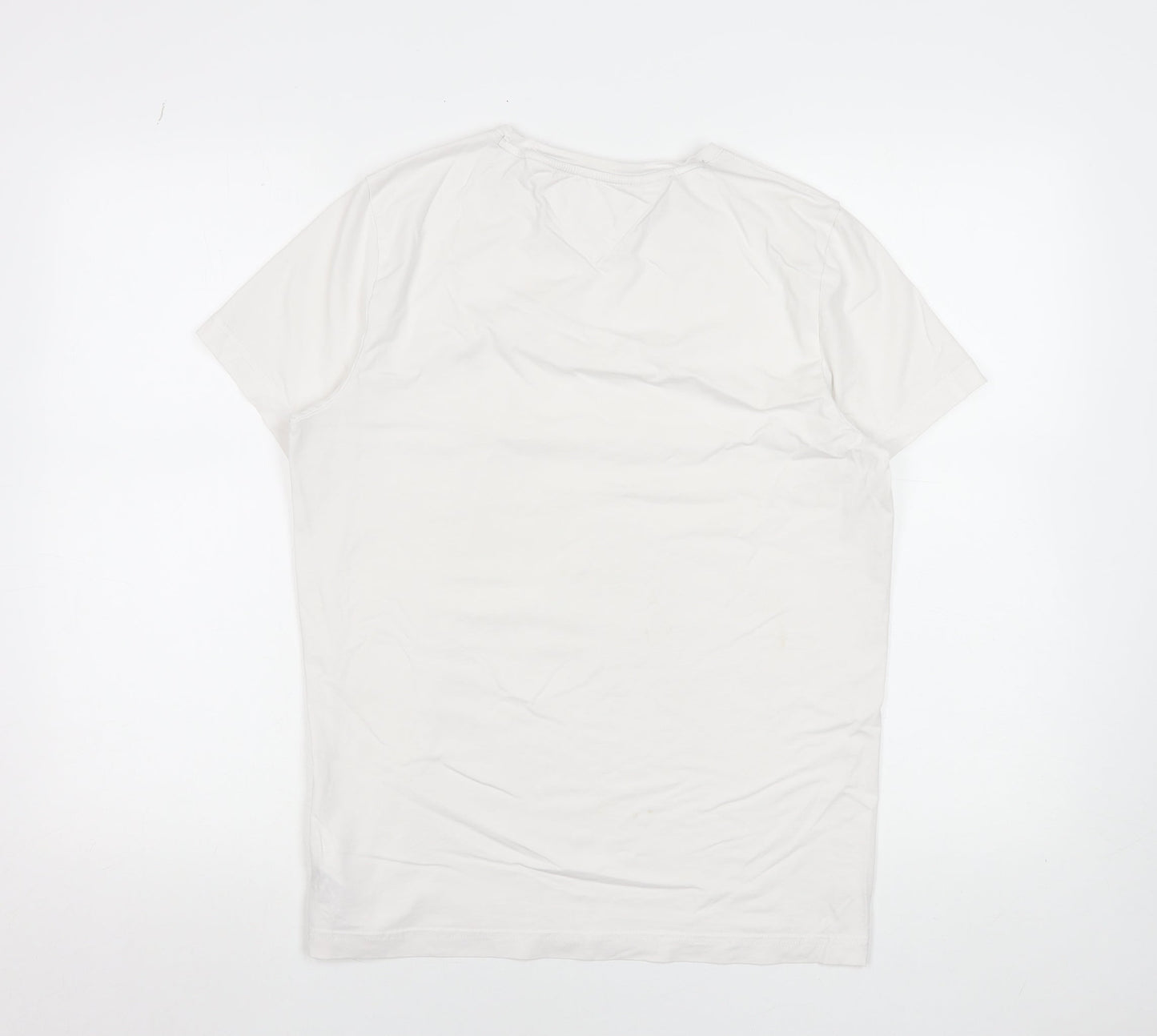 Tommy Hilfiger Men White M Extra-Slim Crew Neck T-Shirt