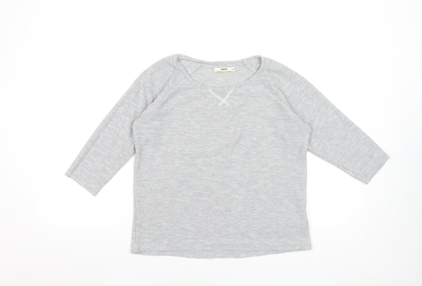 Oasis Women’s Grey 3/4 Sleeve Knit T-Shirt XS