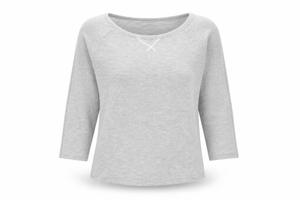 Oasis Women’s Grey 3/4 Sleeve Knit T-Shirt XS
