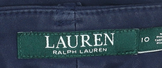 Ralph Lauren Women's Blue Chino Slim Trousers Size 10