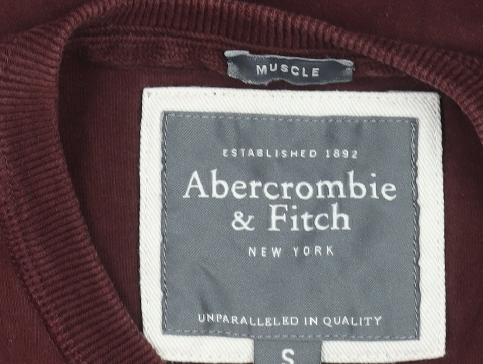 Abercrombie & Fitch Men's Brown Long Sleeve Muscle Fit T-Shirt Size S