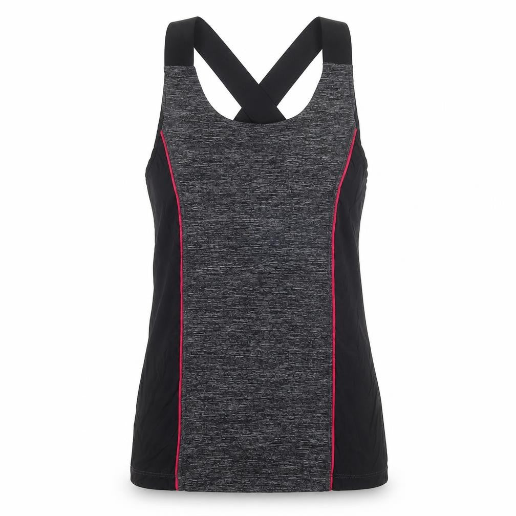 Oysho Women Black & Grey Racerback Tank Top Medium Activewear