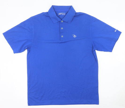 Nike Golf Blue Men's M FitDry Moisture Wicking Polo Shirt