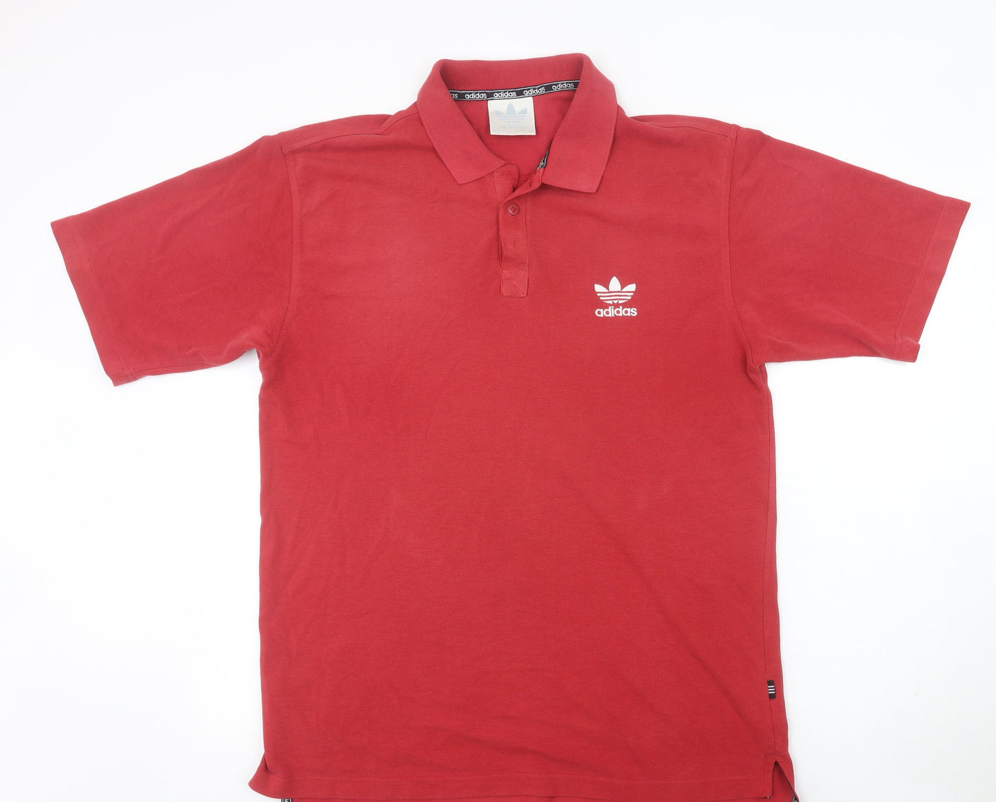 Adidas Men's Red Polo Shirt Size M Regular Fit Cotton Blend