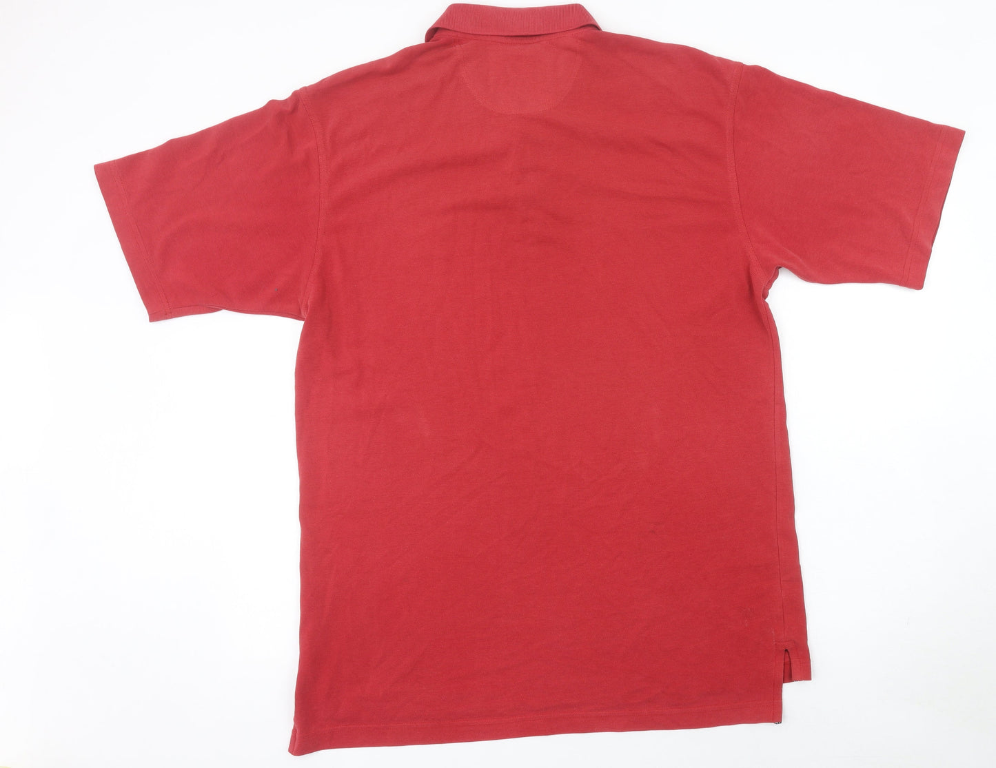 Adidas Men's Red Polo Shirt Size M Regular Fit Cotton Blend