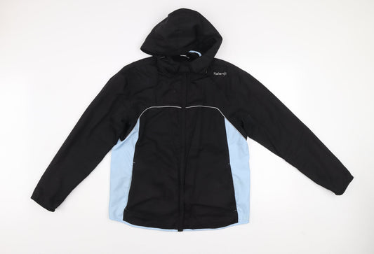 Kalenji Men's Black Lightweight Windbreaker Hooded Running Jacket Size S