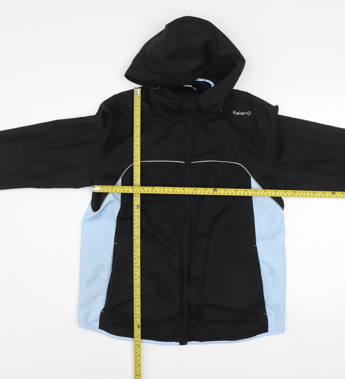 Kalenji Men's Black Lightweight Windbreaker Hooded Running Jacket Size S