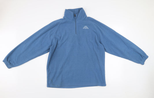 Kappa Men's Blue Fleece 1/4 Zip Pullover Sweatshirt Medium