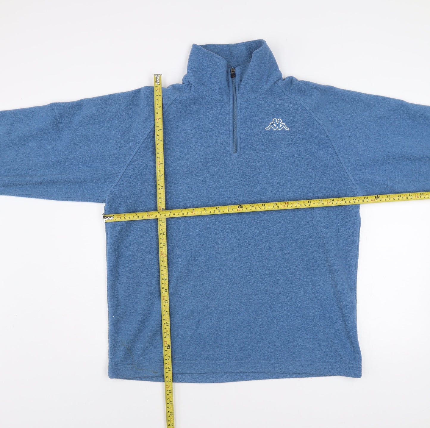 Kappa Men's Blue Fleece 1/4 Zip Pullover Sweatshirt Medium